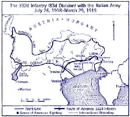 332nd US Infantry in Italy
